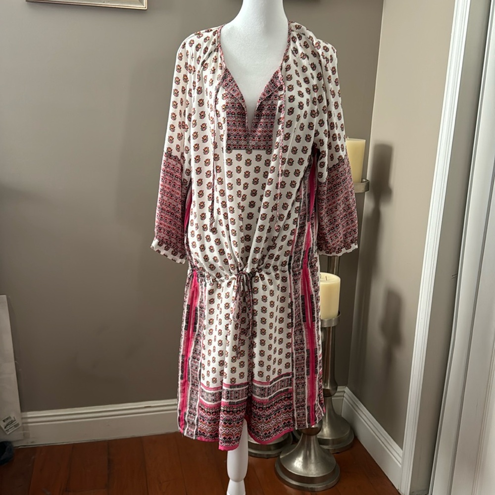GAP Pink Floral Midi Dress